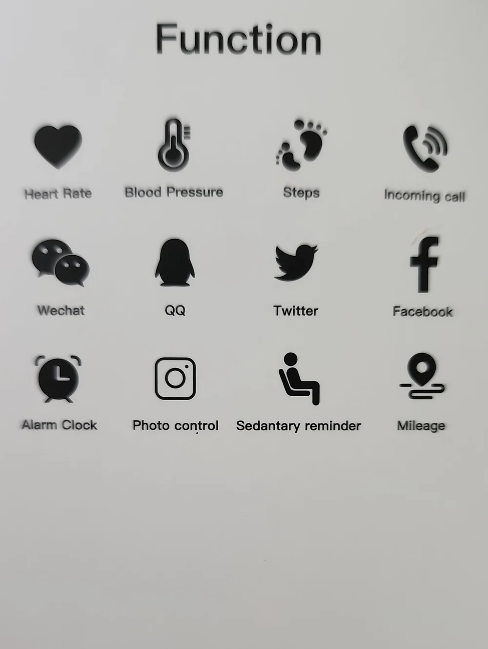 Black Fitness Tracker - Incoming Calls
